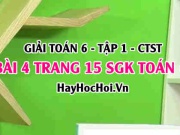 Giải bài 4 trang 15 Toán 6 Tập 1 SGK Chân trời sáng tạo